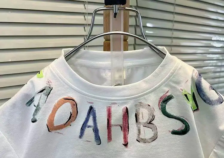 Toddler Boys Summer Outfit Set, Short Sleeve Letter Print T-Shirt + Ripped Denim Shorts, Casual Kids 2Pcs Clothes Set