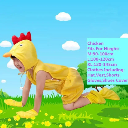 Cute Multiple Animal Costume Children Kids Boys Girls Summer Short Cosplay Costumes  Carnival Party Dress Halloween
