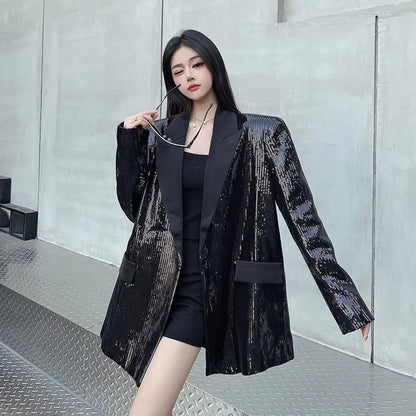 Fashion High-Quality Blazer Jacket Women 2026 New Autumn Long SleeveTemperament Casual  All-Match Ladies Suit Outerwear Tops