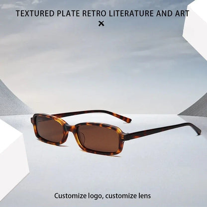 2025 Summer Rectangle Acetate Frame Personality Men Polarized Sunglasses Fashion Women Sun Glasses Support Prescription Lenses