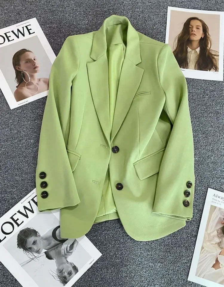New Spring Suit 2025 Suit Jacket for Women with Small Temperament and High-end Feel Loose Casual Chic Elegant Fashion Coat Top