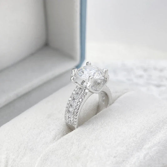 2ct 3ct 5ct D VVS1 Moissanite Wedding Ring For Women 925 Sterling Silver Band Lab Diamond Bands Engagement Rings