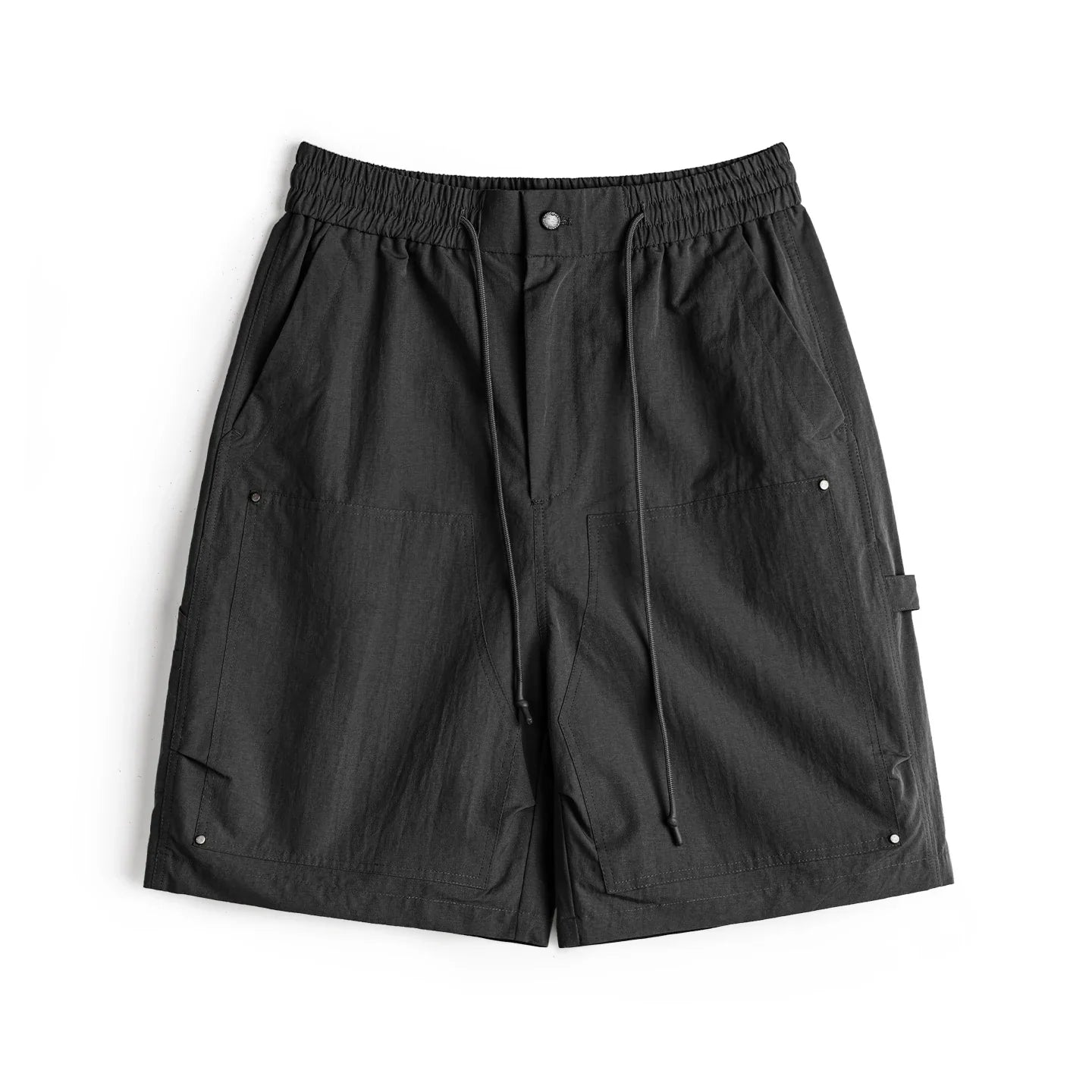 Vintage Mountain Series Lightweight Cargo Shorts Retro Double Knee Wide Leg Logger Style Outdoor Camping Men Summer