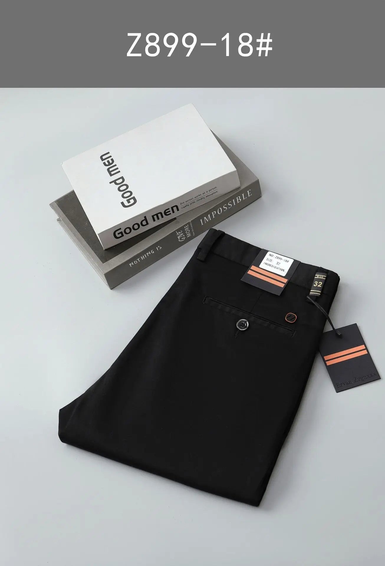 97% Cotton Straight Casual Pants Business formal Black Blue Stretch Mens Trousers Khaki Brown Mens Pants