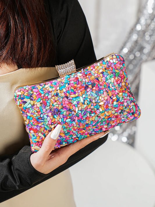 Mini Irregular Jewel Handheld Dinner Bag