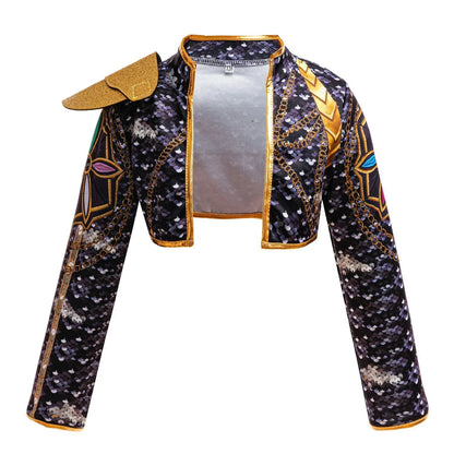Girls Hip Hop Dance Outfit Set Multi Styles Crop Top Jacket Skirt Shorts Kids Jazz Stage Performance Costume