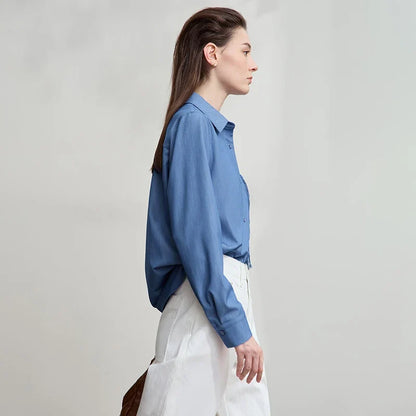 Women's Shirt 2025 Autumn New Casual Long Sleeves Women's Clothing Loose Medium And Long Tassel Elegant Ladies Tops12523124