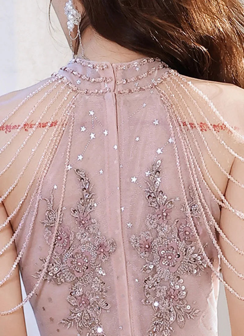 Luxury High Quality Pink Evening Dress 2026 For Prom Birthday Socialite Senior Specical Vestidos Party Dress For Women