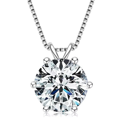 0.5ct-5ct Moissanite Pendant Necklace With Certificate For Women Original Real 925 Silver Chain Solitaire Drop Necklaces