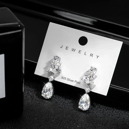 All Moissanite Earrings for Women Wedding Party Luxury Earring Jewelry s925 Sterling Sliver Plated 18k Gold Ear Stud