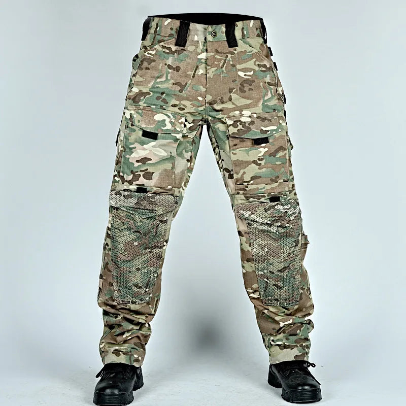 Tactical Pants For Men Casual Multi-Pockets Cargo Trousers Quick Dry Outdoor Waterproof Work Trousers Wear-Resistant Overalls