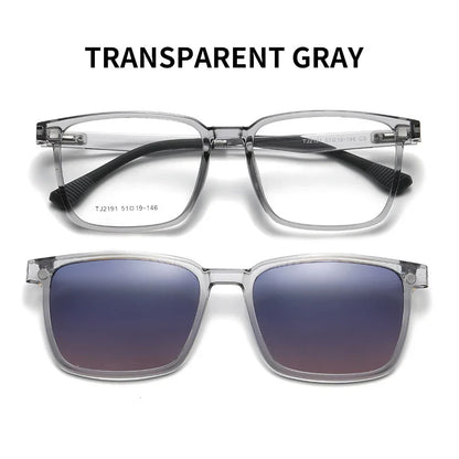 Flip-up Magnetic Clip-on Prescription Glasses Men Women TR90 Polarised Myopia Sunglasses Night Vision Reading Glasses 2191