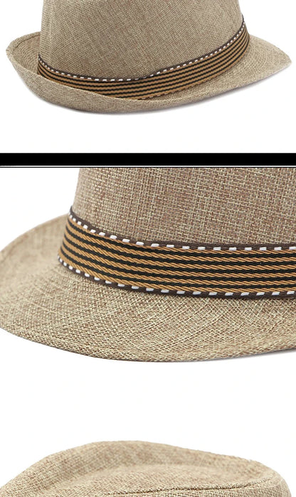 Middle-aged and Elderly MenHats Retro Jazz Hats Fashion Beach Hats Sun Visor Hat Women in Summer.
