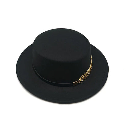 Autumn Winter Women Men Wool Vintage Trilby Felt Fedora Hat Ribbon With Wide Brim Gentleman Elegant  For Lady Flat top Jazz Caps