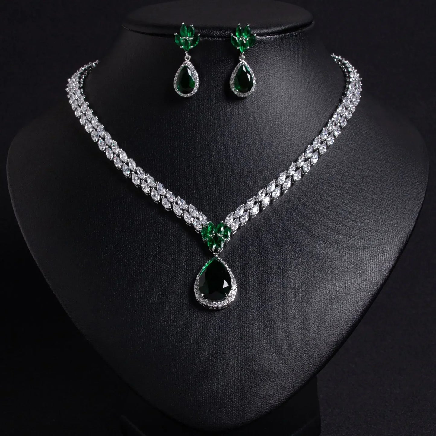 Pop Hot Stereo Jewelry Oil Painting Necklace Earrings Premium Multi-Color 2-Piece Wedding Travel Women's Holiday Gift M-1000