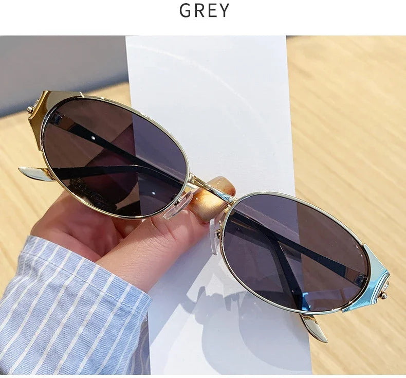 2026 New Fashion Brand Luxury Designer Sunglasses Women Leopard Vintage Trendy Oval Top Shades Punk Travel Party Elegant Glasses