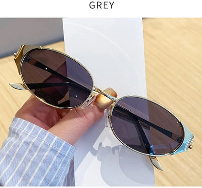 2026 New Fashion Brand Luxury Designer Sunglasses Women Leopard Vintage Trendy Oval Top Shades Punk Travel Party Elegant Glasses
