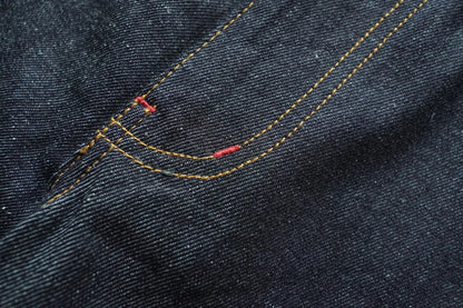 Summer Sanforized Selvedge Denim Jeans Cotton-ramie Men's Jeans Loose Fit High Rise 10oz
