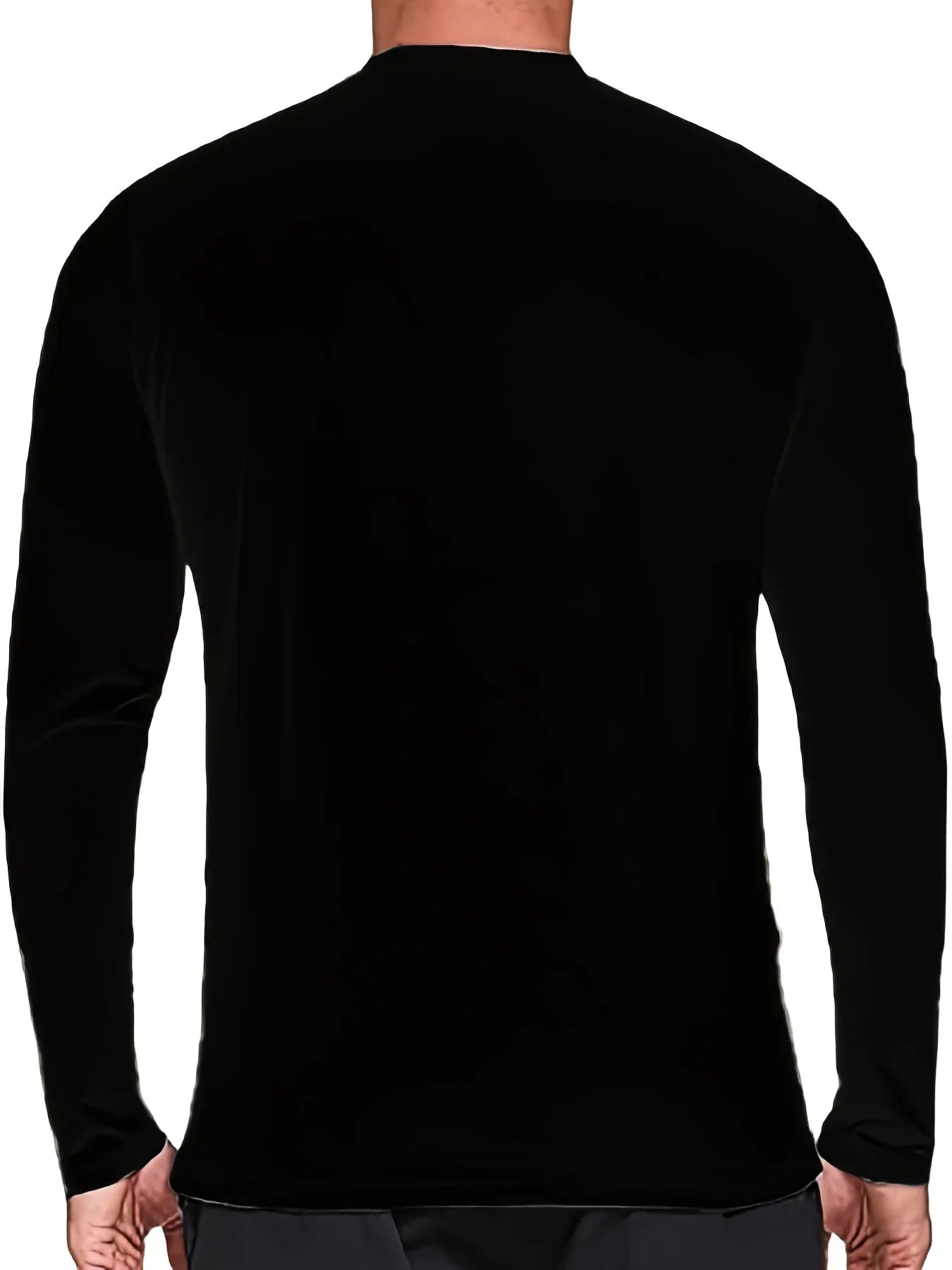 Men's 100% pure cotton loose and comfortable sports and leisure Brooklyn print round neck long sleeved T-shirt top