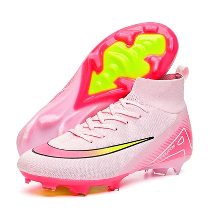 New Men Football Boots Match Long Spikes Soccer Shoes Cleats Boys Comfortable Training Sport Adult Breathable Outdoor Non Slip