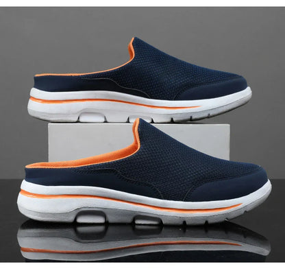 Men Slippers Summer Breathable Home Indoor Slippers Men Thick Bottom Slides Fashion Couple Walking Shoes