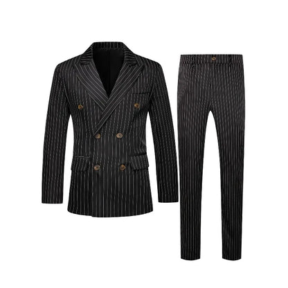 Men's Suit Sets Men's Striped Suits Dress Pants for Business Dinners and Weddings