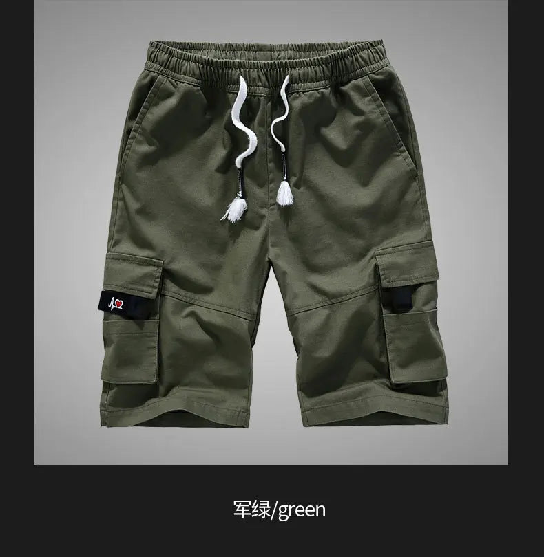 Mens Summer New Trendy Brand Five Point Cropped Pants High Quality Cargo Shorts Mens Plus Size Sports Casual Fashion Shorts
