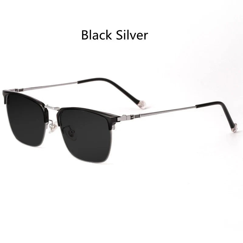 Ultralight Pure Titanium Myopia Sunglasses Men‘s Retro Business Driving Fishing Outdoor Traveling Sunshade Glasses