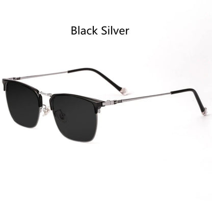 Ultralight Pure Titanium Myopia Sunglasses Men‘s Retro Business Driving Fishing Outdoor Traveling Sunshade Glasses