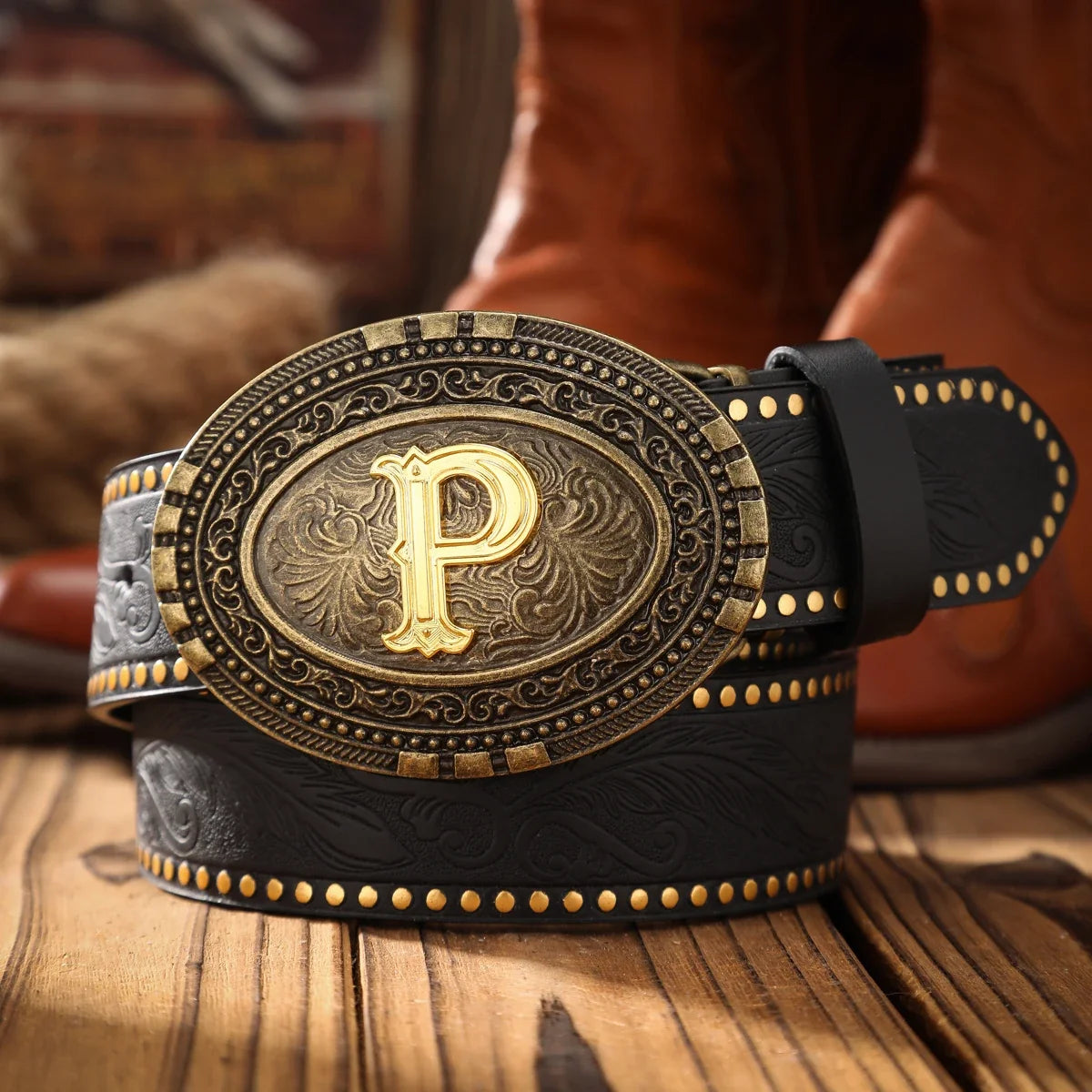 A Men's and Women's Casual Retro Belt Western Style! PU Leather Belt with Metal Buckle, Suitable for Daily Work Wear