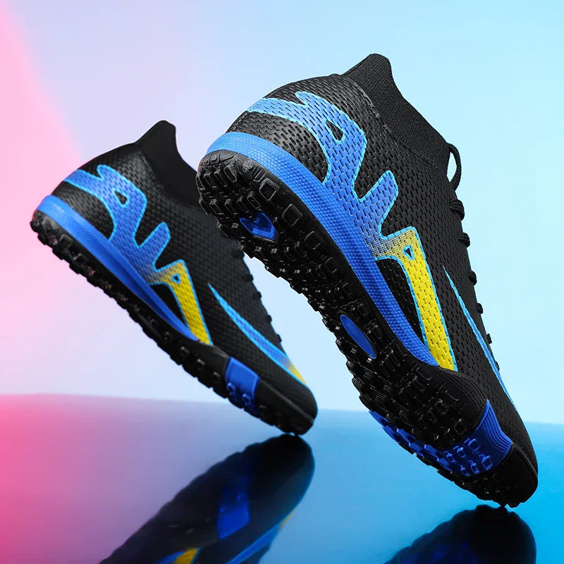 New Men Football Boots Cleats High-top Sneakers High-quality Non-Slip Indoor Soccer Shoes Futsal Grass Match Hot-selling Outdoor