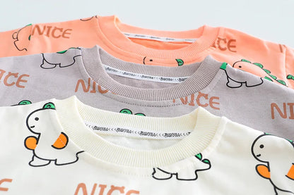 New Spring Autumn Baby Girl Clothes Boys Outfits Children Cartoon T-Shirt Pants 2Pcs/Sets Toddler Casual Costume Kids Tracksuits