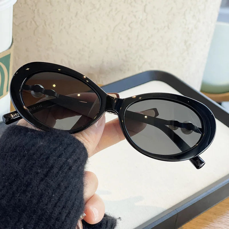 European and American Versatile Pearl Sunglasses for Women, High-End Celebrity Style Fashionable Polarized Sunglasses
