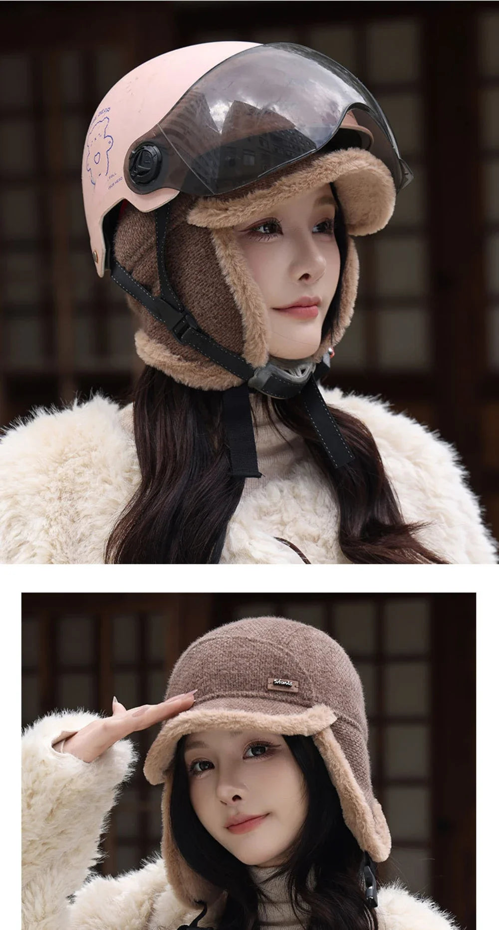 Russian Hat New Thick Warm Winter Htas for Men Women Fleece Lined Riding Hat Male Female Snow Ski Earflap Cap Bomber Hat