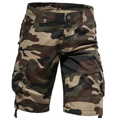 Mens Camo Shorts Men Camouflage Overalls Loose Casual Outdoor Sports Half Pants Side Pocket Cotton Comfortable Shorts