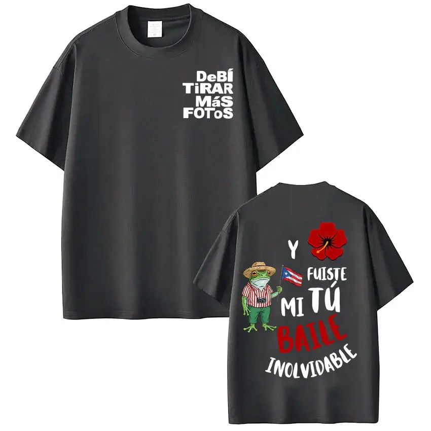 Rapper Bad Bunny Tour 2026 Graphics T-Shirt Men Women Vintage T Shirts Short-sleeved 100% Cotton Hip-hop Aesthetics T-shirts