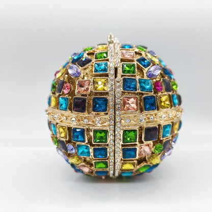 2025 New Design Mother Day Gift Stained Glass Rhinestone Clutch Bell Shaped Hollow Diamond Banquet Prom Ladies Evening Bag