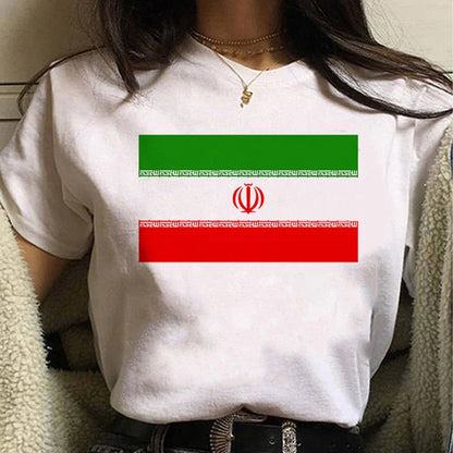 Iran tshirt women designer t shirt girl Japanese streetwear manga clothes