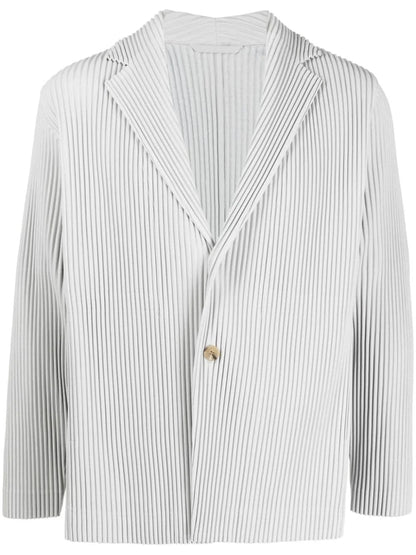 Miyake Pleated Men New Office Black Blazer Luxury High Fashion Suits Partially Lined Autumn Winter Coat