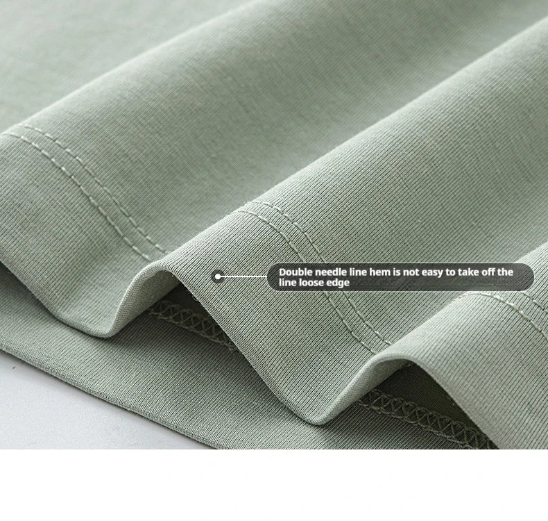 64% Cotton 25% Bamboo Fiber Cool T Shirt Men Short Sleeve Summer Tops For Men Round Neck Skin Friendly Solid Color Male Clothes