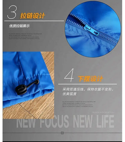 2026customized Yamaha motorcycle trench coat creative and personalized riding thin casual men's and women's zipper hooded jacket