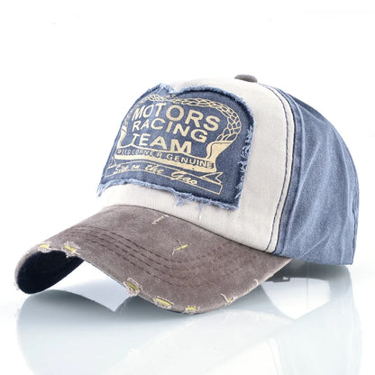 Vintage Washed Denim Baseball Cap For Men And Women Snapback Trucker Hat With Letter Patch Spring Autumn Unisex Hip Hop Cap