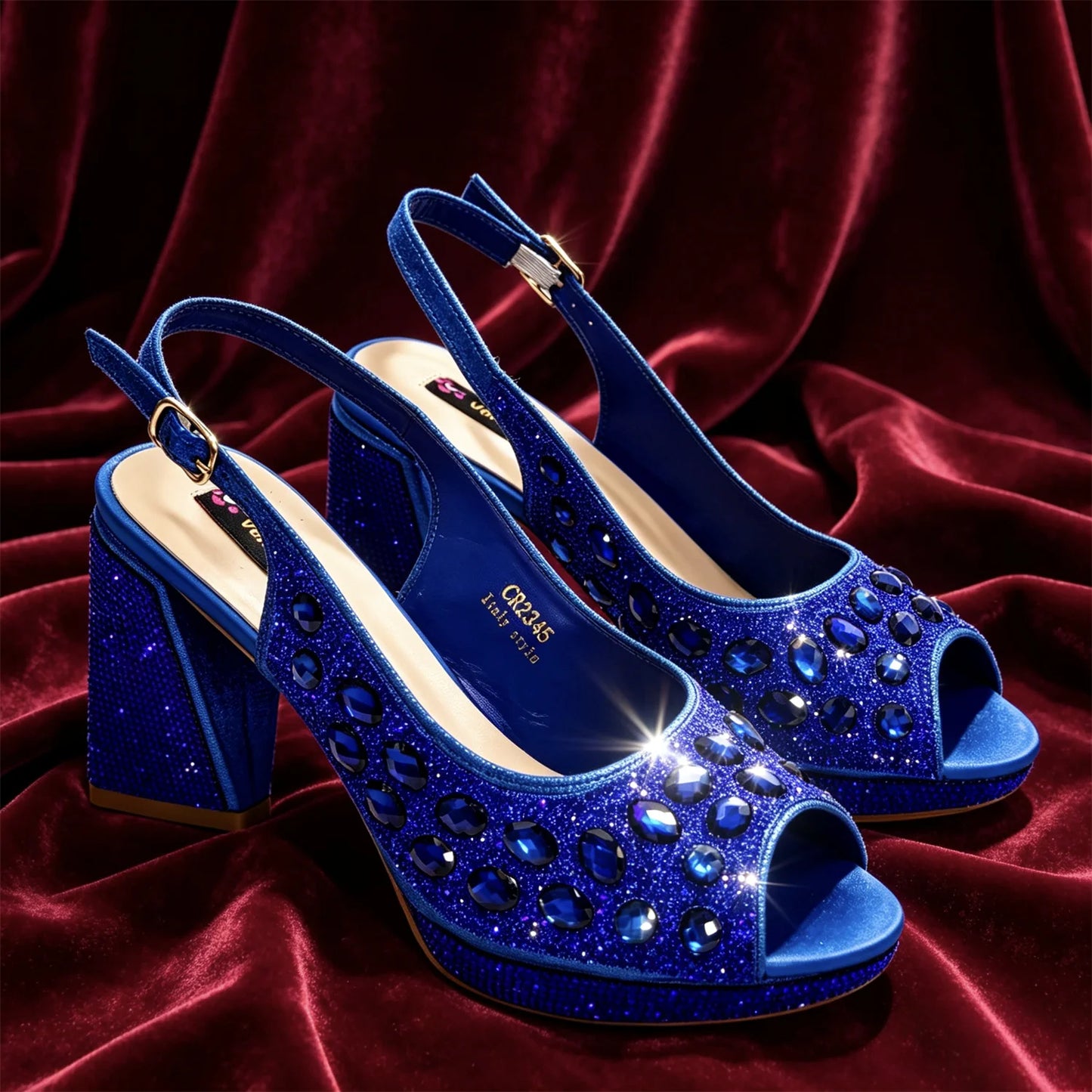 2026 Chic Fuchsia Peep Toe Heels with Sparkling Diamond Accents - Italian Designed Matching Pump and Bag Set for Stunning Party
