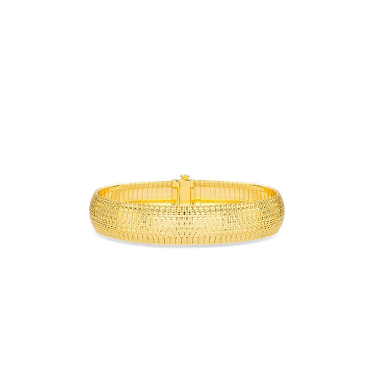 Bracelet en argent 925 plaqué or avec zircon synthétique, bracelet large scintillant pour femme