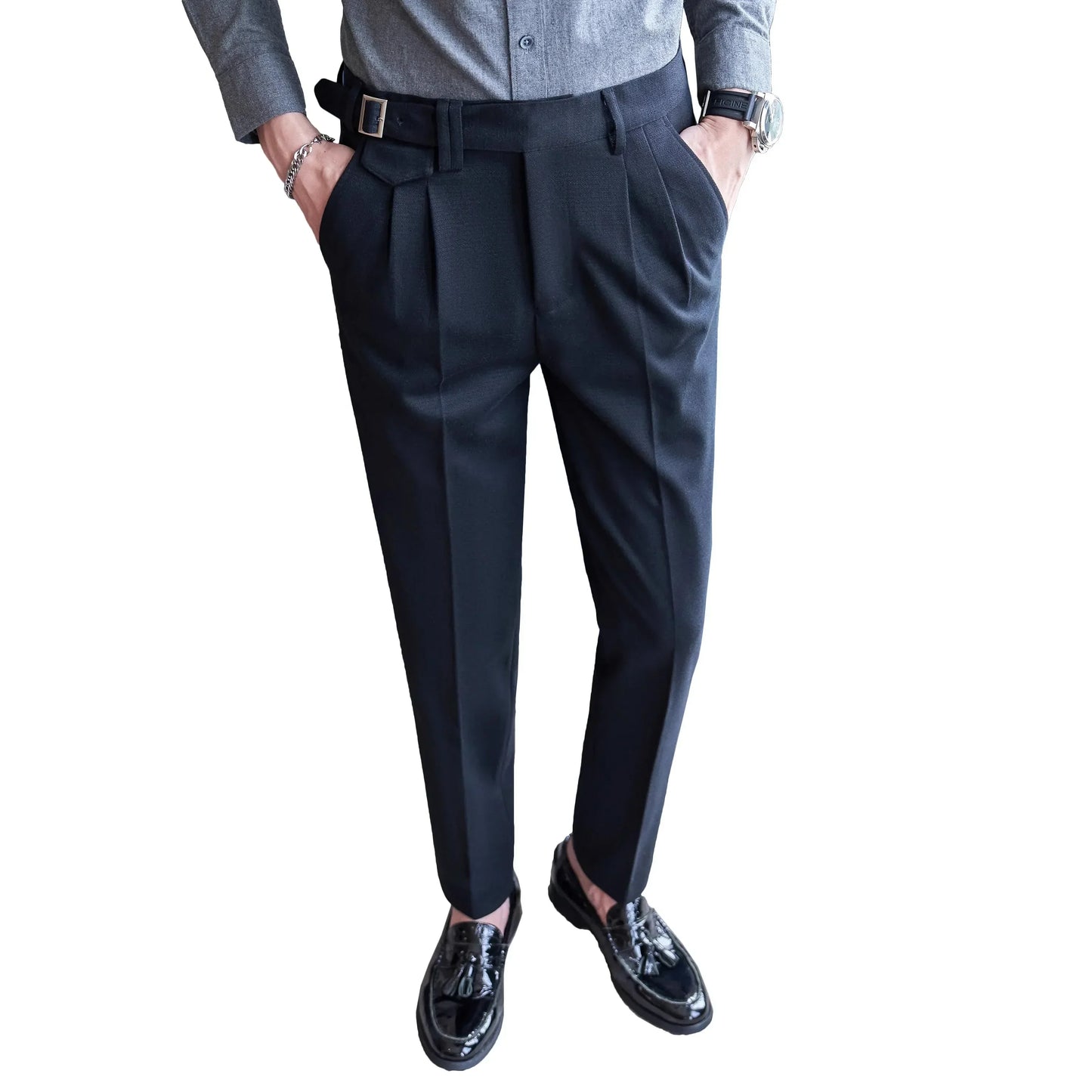 Yellow Men's Suit Pants, Fashion Slim Dress Trousers ,White Black Blue Green Pantalones Hombre Fall/Winter Male Pant, 2025 New