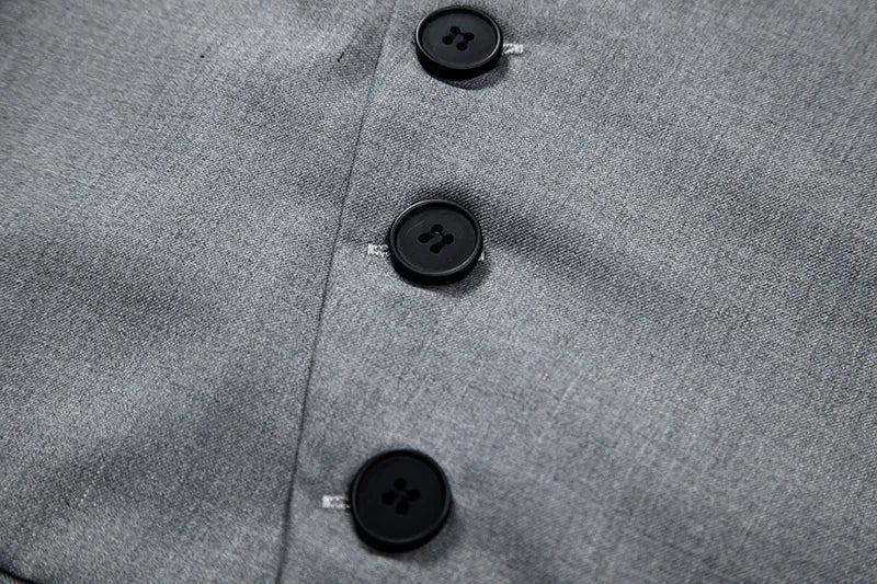 Men's Suit Vest, Chic Solid Slant-breasted Waistcoat for Men, Males Black/Grey Vest for Grooms Wedding Party Business Prom
