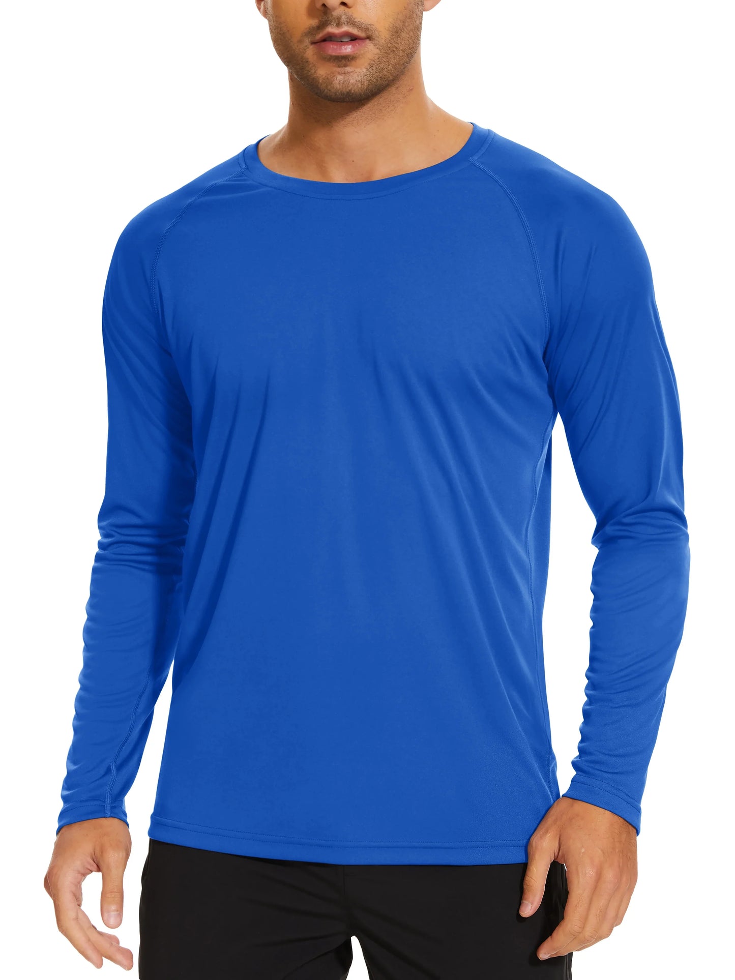 Men's Sun Protection T-shirts Summer UPF 50+ Long Sleeve Performance Quick Dry Breathable Hiking Fish T-shirts UV-Proof