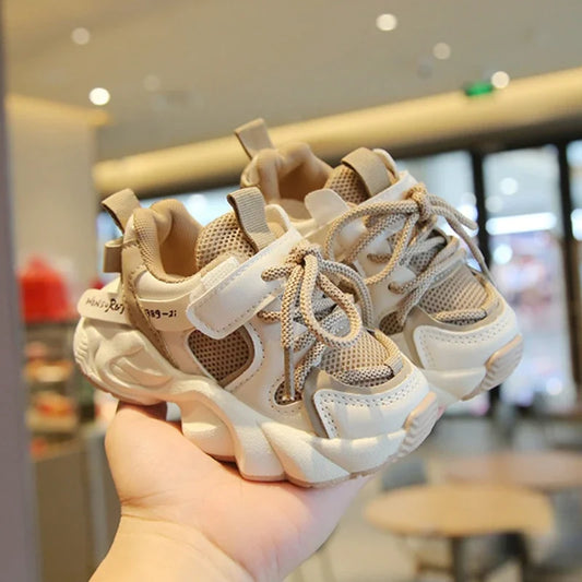 Fashion Children's Sports Shoes Student Mesh Breathable Running Shoes Kids Non-slip Basketball Shoes for Girls and Boys Outdoor