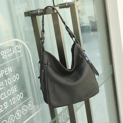 High Quality Women's Real Cow Leather Luxury Handbag, Versatile Ladies' Large Capacity Shoulder Crossbody High-end Commuting Bag