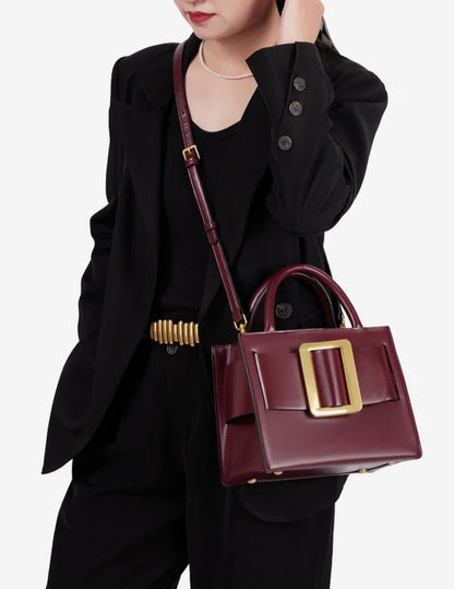 Chic Buckle Handbag Women 2026 New High Quality Trend Exquisite Luxe Shoulder Bag Distinctive Design Faux Leather Crossbody Bag